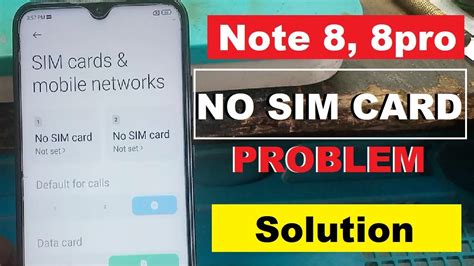 redmi note 8 pro sim card not detected